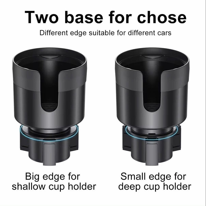 Car Cup Holder Expander Adapter Adjustable Base Universal for Large Bottles Mugs