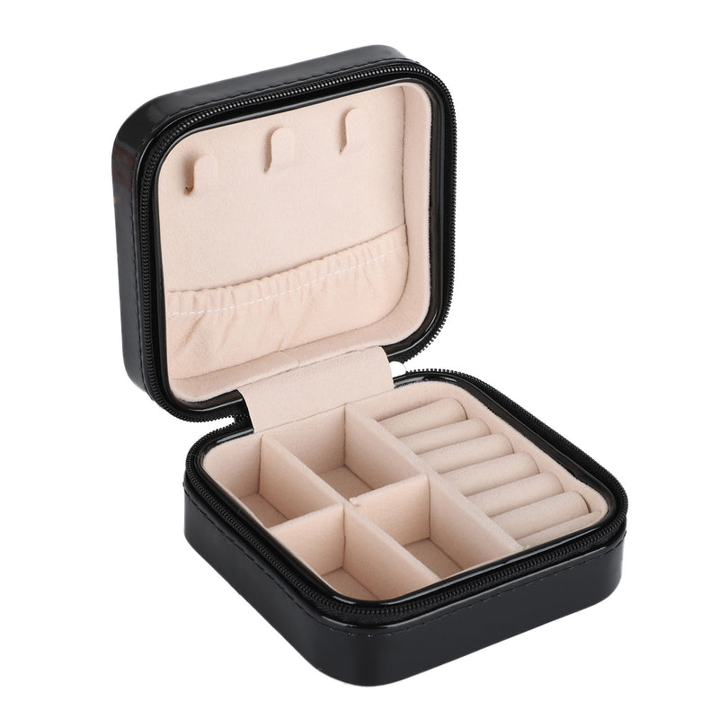Portable Jewelry Box Organizer Leather Jewellery Ornaments Case Travel Storage