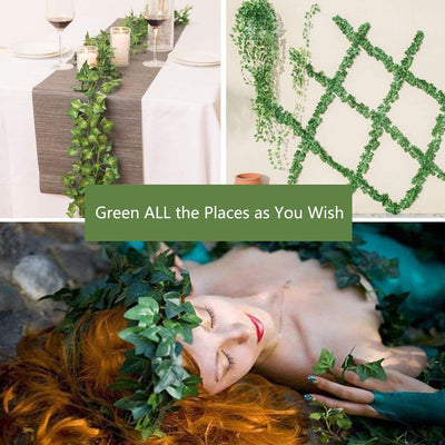 12 PCS Fake Ivy Leaves Artificial Greenery Vines for Decor Room Decor Garland