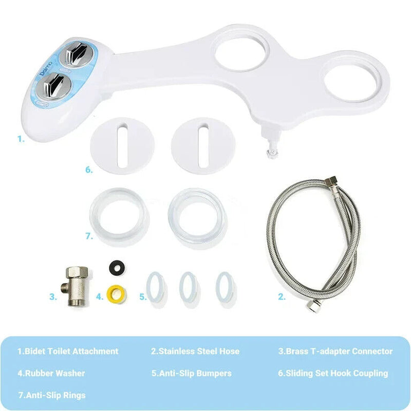 Bidet Fresh Water Spray Kit Non Electric Toilet Seat Attachment Cold Wash New