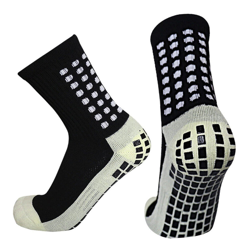Premium 3 Pair Sport Socks anti Slip W/ Grip Soccer Men Football Basketball Sock