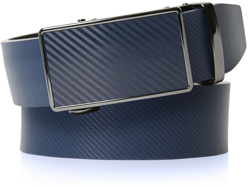 Genuine Leather Mens Ratchet Belt Belts for Men Adjustable Automatic Buckle