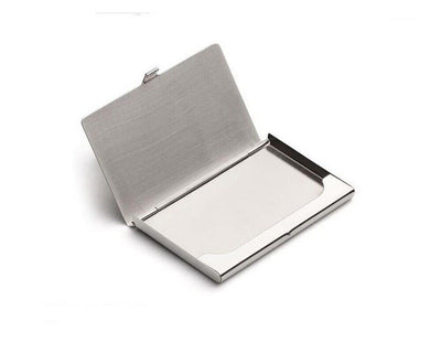 Stainless Steel Card Holder Case - Pocket Metal Wallet for Business, ID, Credit