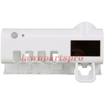 4 Toothbrush Holder Set UV Light Cleaner Automatic Wall Toothpaste Dispenser US
