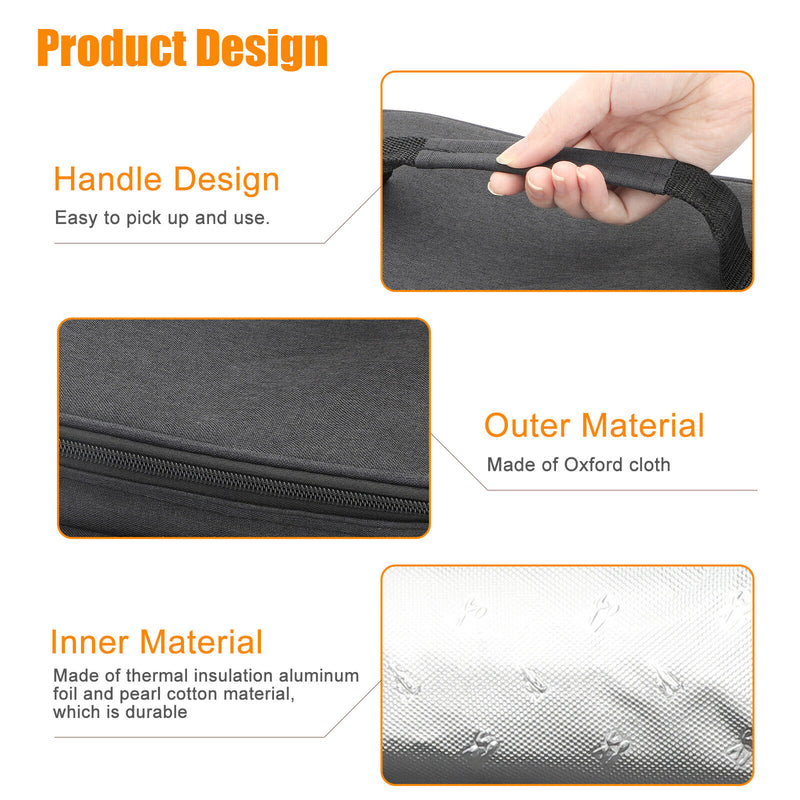 12V Car Portable Food Heating Lunch Box Electric Heater Warming Bag for Trucks