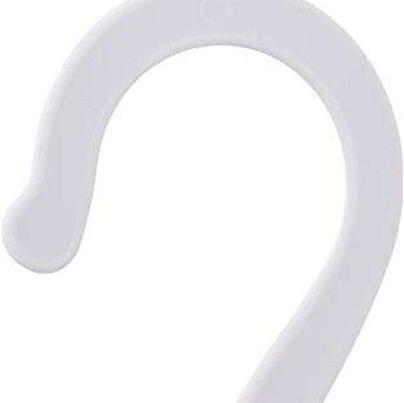 Laundry Hooks Clips Clothespin Hangers Plastic White 10 Count, 2-Pack