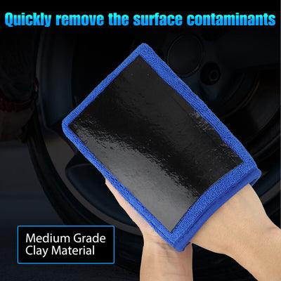 2X Car Wash Gloves Microfiber Clay Bar Towel Detailing Cleaning Cloth Rag Mitt