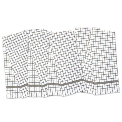 Checkered Kitchen Towels (Pack of 6), 15X25 in - Color Options, Absorbent Cotton