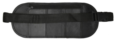 Black Leather Fanny Pack Waist Bag Pouch Travel Purse New Belt Pocket Adjustable