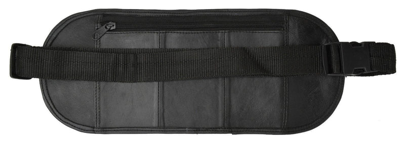 Black Leather Fanny Pack Waist Bag Pouch Travel Purse New Belt Pocket Adjustable