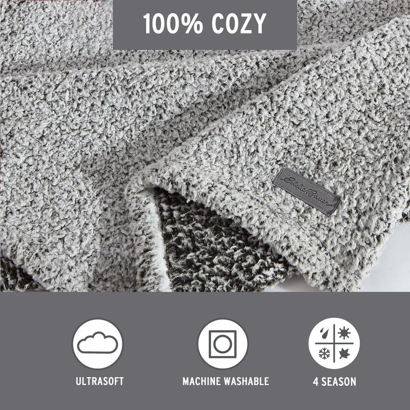 Solid Fleece Grey Throw Blanket Super Soft And Cozy Polyester 50X60
