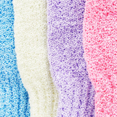4 Pairs Exfoliating Gloves for Shower, Bath Mitts for Women, Men, 4 Colors