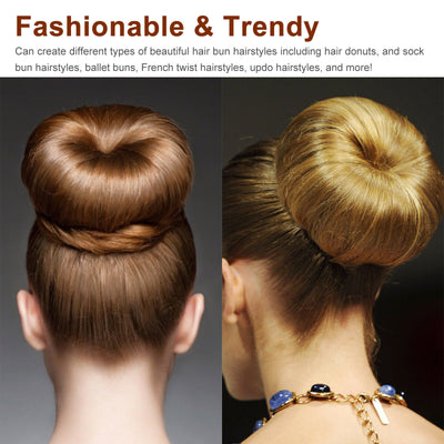 Hair Donut Bun Maker Magic Styling French Chignon Ballet Sock Updo DIY Tool 4PCS