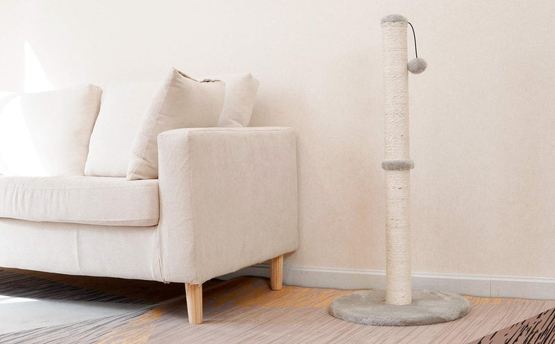 20 Tall Cat Scratching Post, Indoor Cat Post with Sturdy Natural Sisal Ro