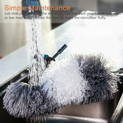 Adjustable Soft Microfiber Feather Duster Dusting Brush Household Cleaning Tool