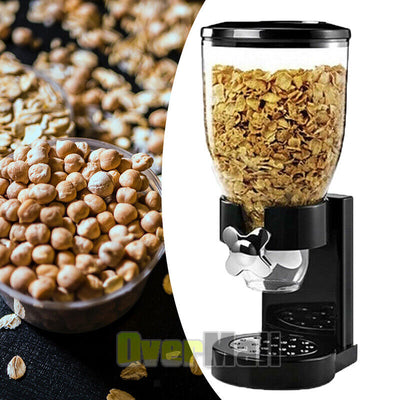 Double Two Cereal Storage Dispenser Kitchen Pantry Rice Grain Dry Food Container