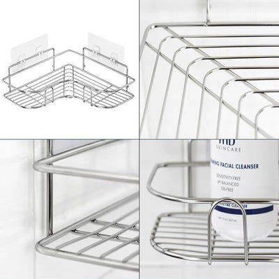 Shower Caddy Shelf Bathroom Corner Bath Storage Holder Organizer Triangular Rack