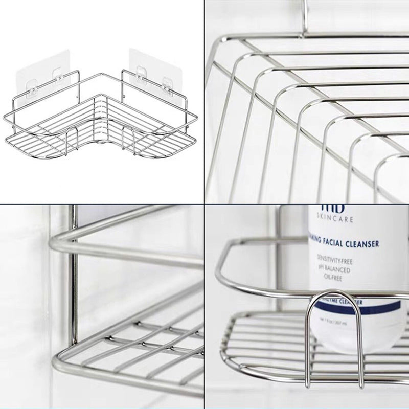 Shower Caddy Shelf Bathroom Corner Bath Storage Holder Organizer Triangular Rack