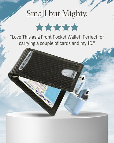 Slim Wallets for Men Bifold Mens Wallet with Removable Money Clip RFID Blocking