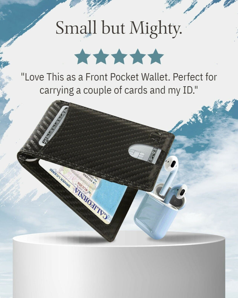 Slim Wallets for Men Bifold Mens Wallet with Removable Money Clip RFID Blocking