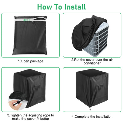 Air Conditioner Dust Snow Cover Protector for A/C Outdoor Waterproof Heavy Duty