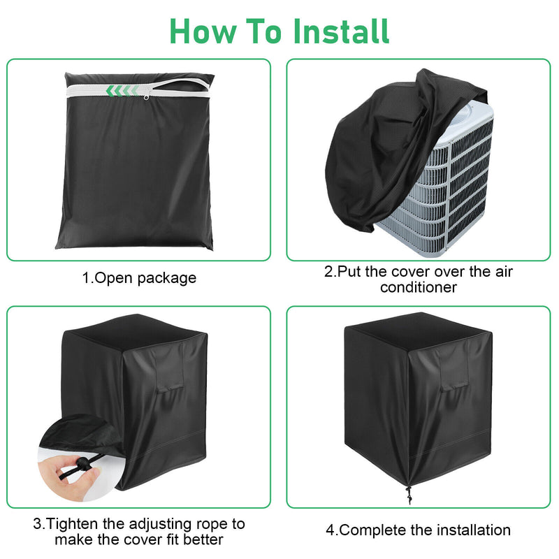 Air Conditioner Dust Snow Cover Protector for A/C Outdoor Waterproof Heavy Duty