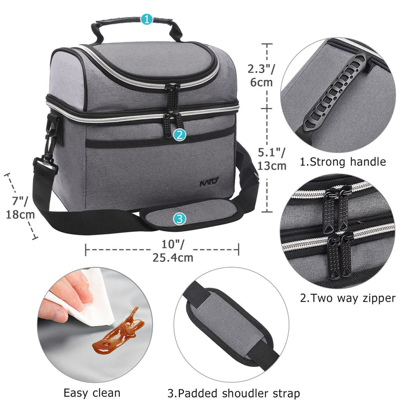 Insulated Lunch Bag Adult Lunch Box for Work School Men Women Kids Leakproof