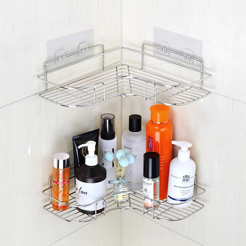 Shower Caddy Shelf Bathroom Corner Bath Storage Holder Organizer Triangular Rack
