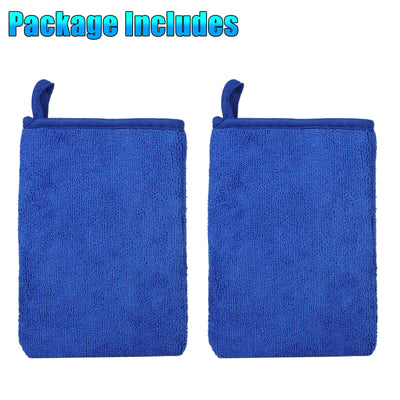 2X Car Wash Gloves Microfiber Clay Bar Towel Detailing Cleaning Cloth Rag Mitt