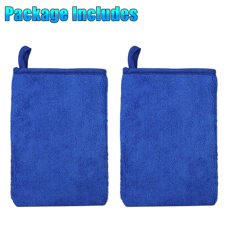 2X Car Wash Gloves Microfiber Clay Bar Towel Detailing Cleaning Cloth Rag Mitt