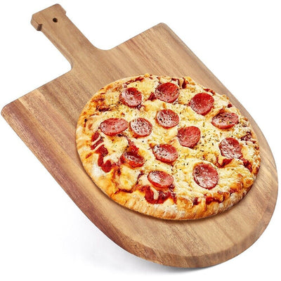 Wooden Pizza Peel Serving Paddle for Homemade Pizza Bread Baking Cutting Board
