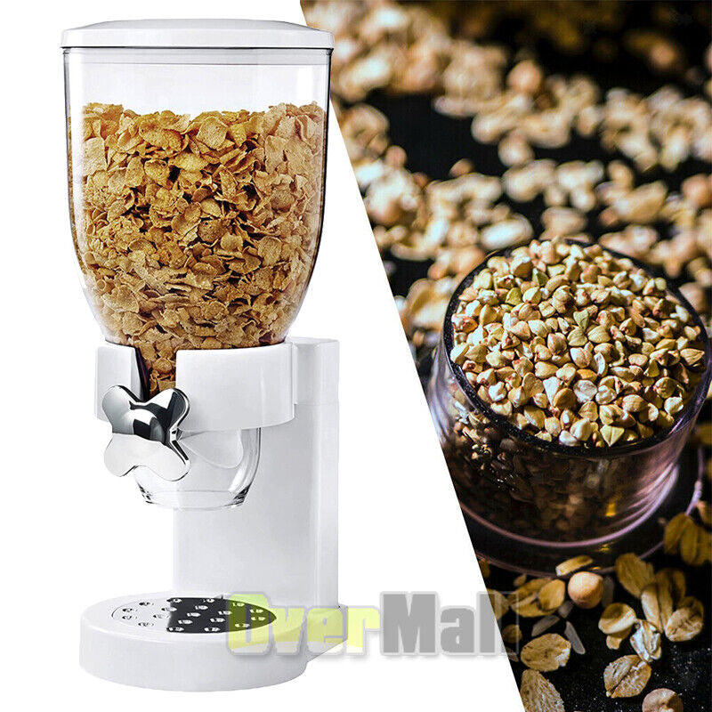 Double Two Cereal Storage Dispenser Kitchen Pantry Rice Grain Dry Food Container