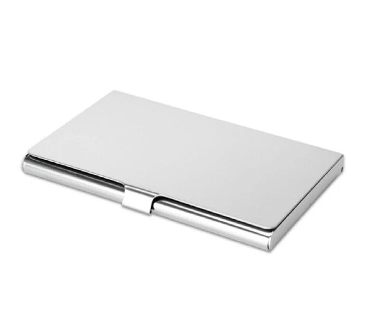 Stainless Steel Card Holder Case - Pocket Metal Wallet for Business, ID, Credit