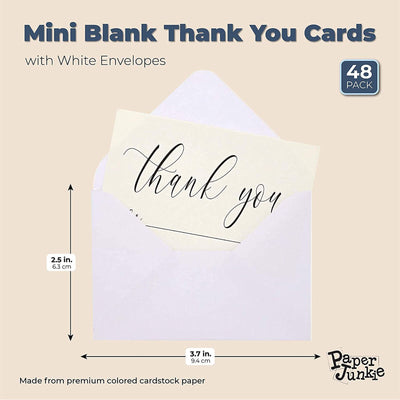 48 Pack Thank You Cards Bulk, Thank You Notes with Envelopes All Occasion, Mini