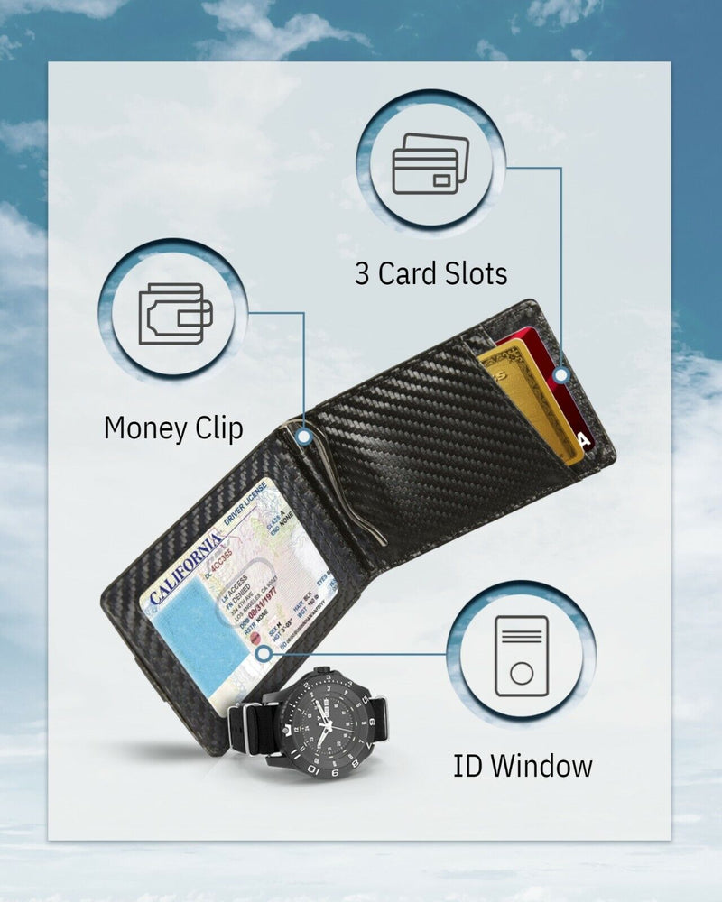 Slim Wallets for Men Bifold Mens Wallet with Removable Money Clip RFID Blocking