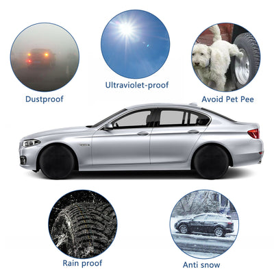 4PCS Waterproof Tire Covers Wheel & Tyre RV Trailer Camper Sun Protector 30"-32"