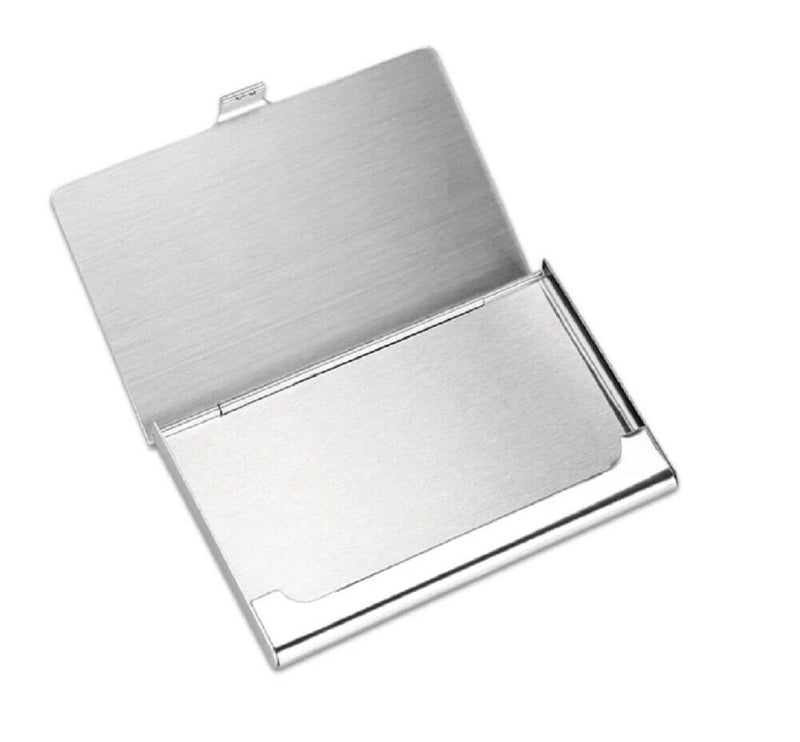 Stainless Steel Card Holder Case - Pocket Metal Wallet for Business, ID, Credit