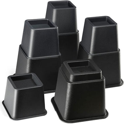 Bed Risers Furniture Riser Adjustable and Lifts in Heights of 8, 5 or 3 Inche