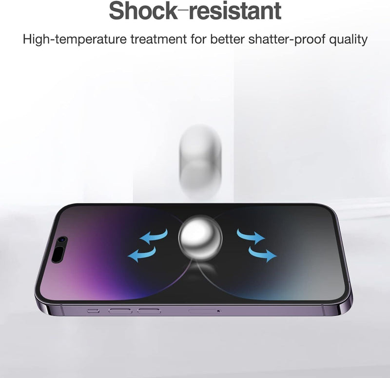 3X For iPhone 15 Pro Max Anti Spy Privacy Tempered Glass Screen Protector