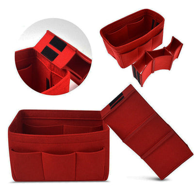 Felt Insert Bag Purse Organizer Bag in Bag with Multi Pockets,Fits for Speedy 30