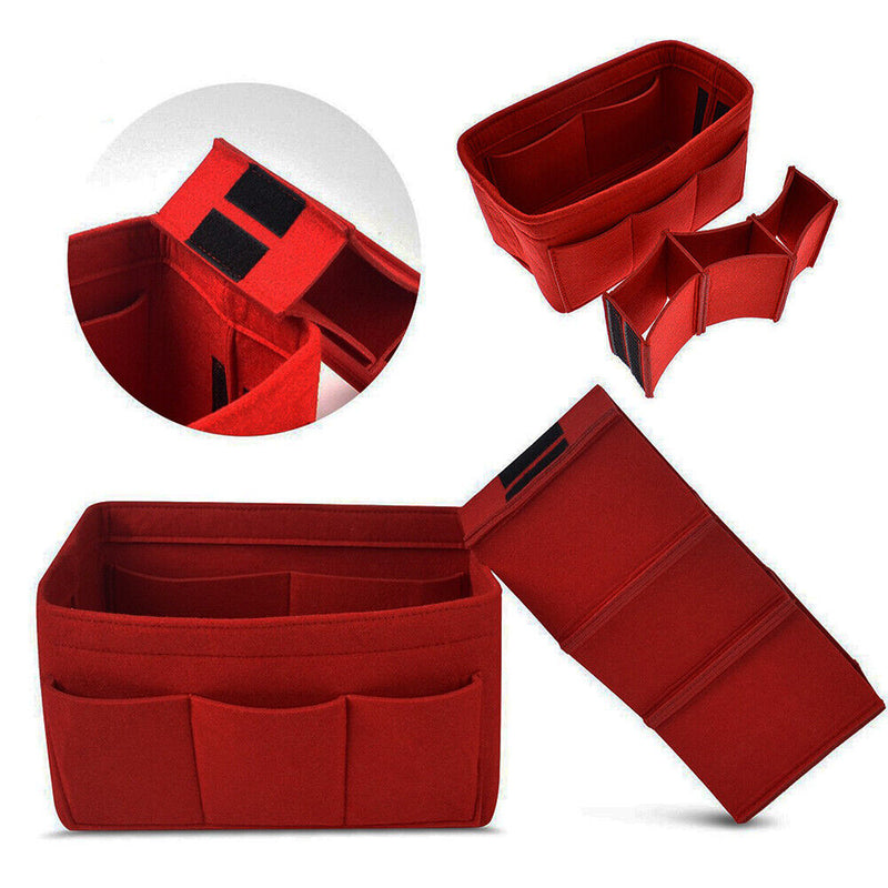 Felt Insert Bag Purse Organizer Bag in Bag with Multi Pockets,Fits for Speedy 30