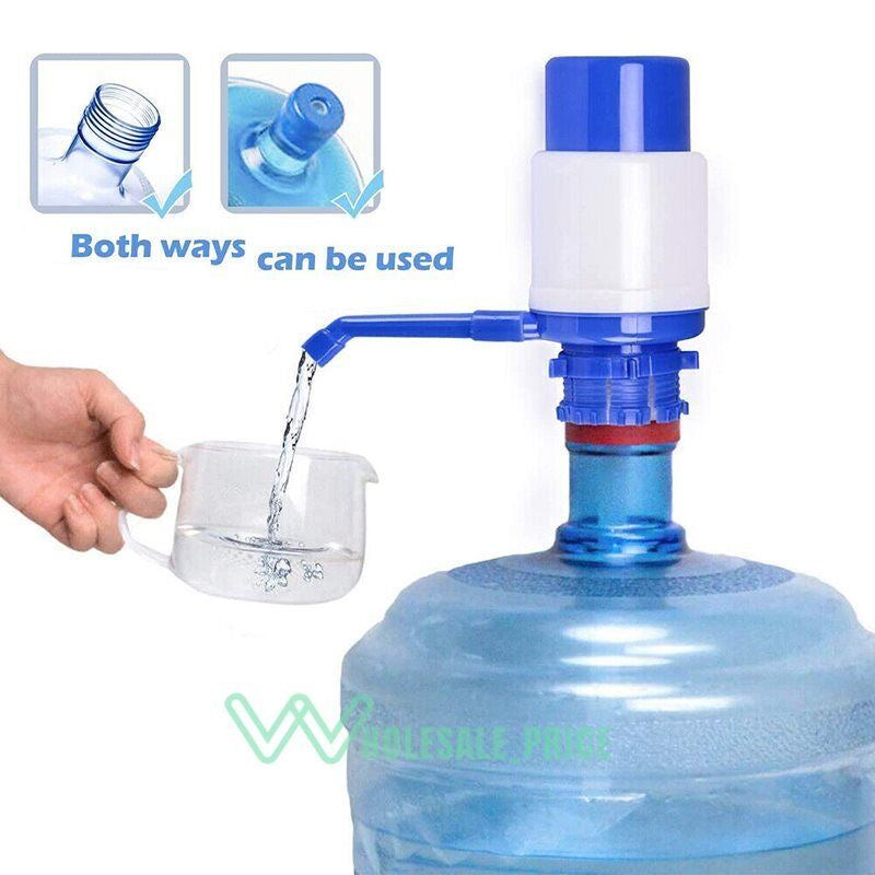 Hand Press 5 Gallon Pump Water Bottle Jug Manual Dispenser Drinking Tap Spigot