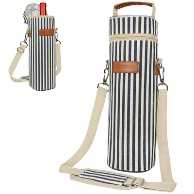Wine Carrier Bag Insulated Single Bottle Cooler Protection Carrying Tote Travel