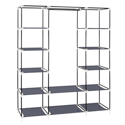 Portable Closet Wardrobe Clothes Rack Storage Organizer Shelf Water-Proof Fabric