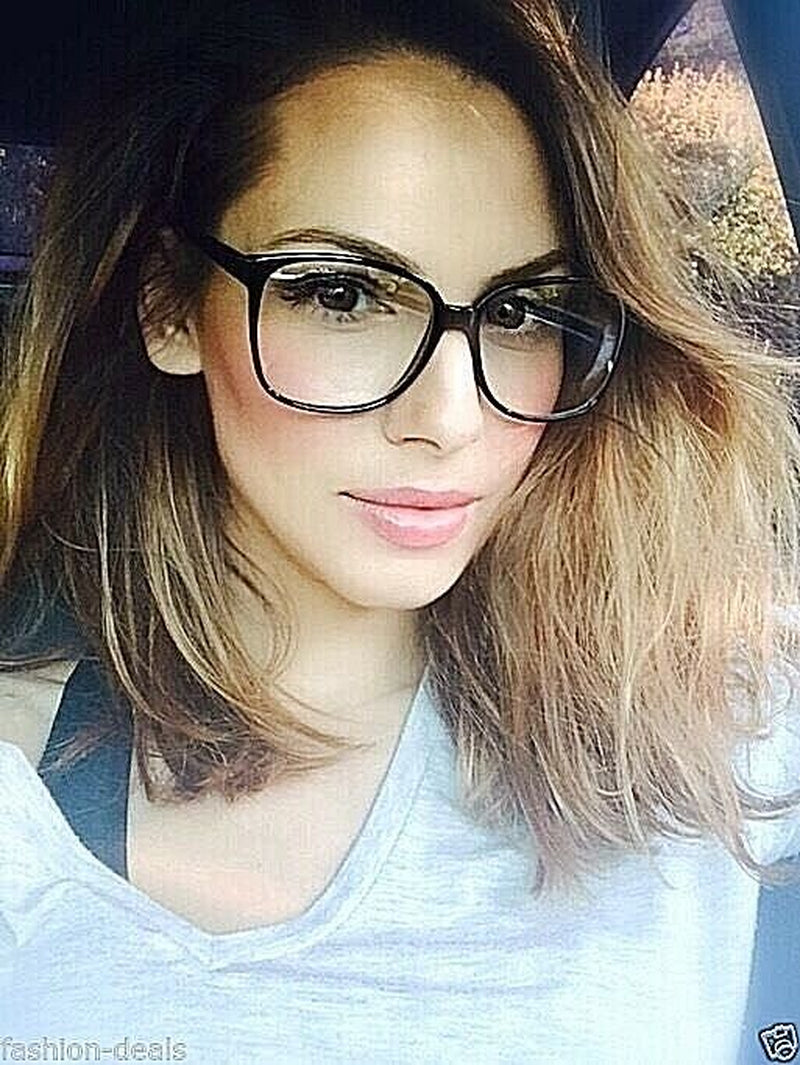 Retro Vintage Huge Big Oversized Square Black Women Men Eyeglasses SHADZ GAFAS