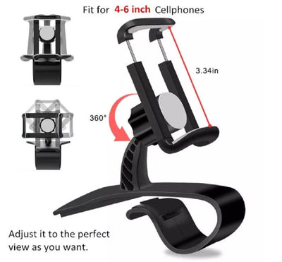 360° Universal Car Dashboard Mount  Adjustable Clamp Stand for GPS & Phones