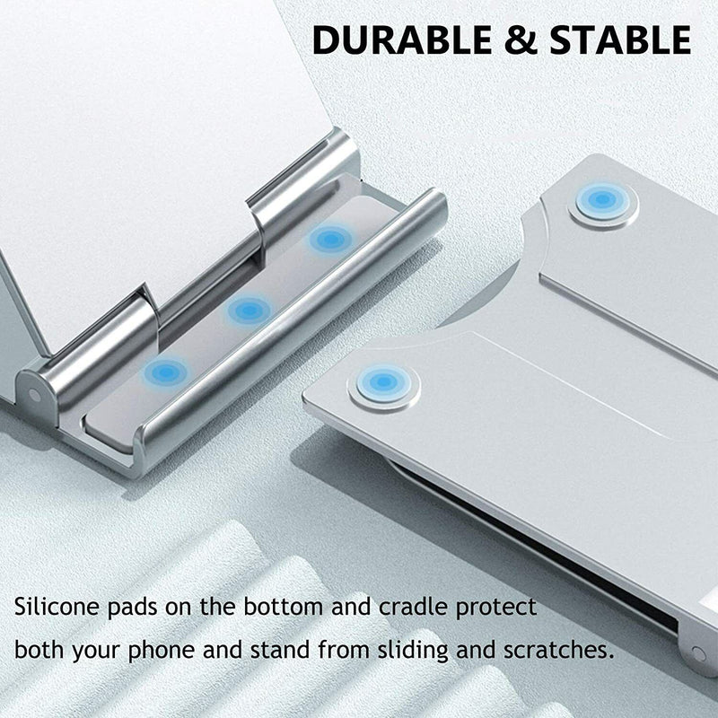 2PCS Adjustable Cell Phone Holder Stand Folding Foldable Thin Cradle Desk Mount