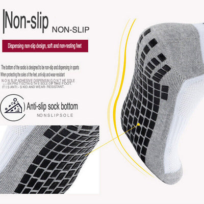 Premium 3 Pair Sport Socks anti Slip W/ Grip Soccer Men Football Basketball Sock