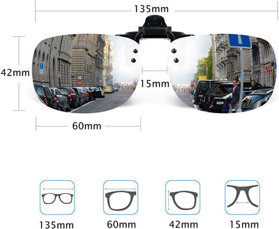 Clip on Sunglasses Polarized Flip up Eye Glasses Spectacles anti Glare Unisex US