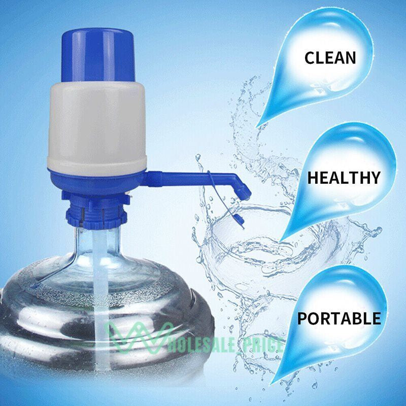 Hand Press 5 Gallon Pump Water Bottle Jug Manual Dispenser Drinking Tap Spigot